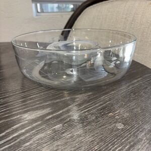 Vintage Princess House heritage crystal chip & dip bowl #401 veggie fruit server